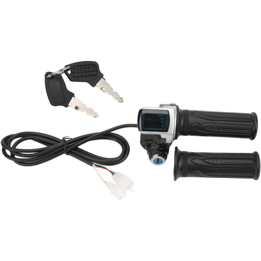 Controls Powersports Throttles Electric Bike Throttle Grip Lock Key Set Led Indicator for Motorcycle Scooter 48V Manual and Parts