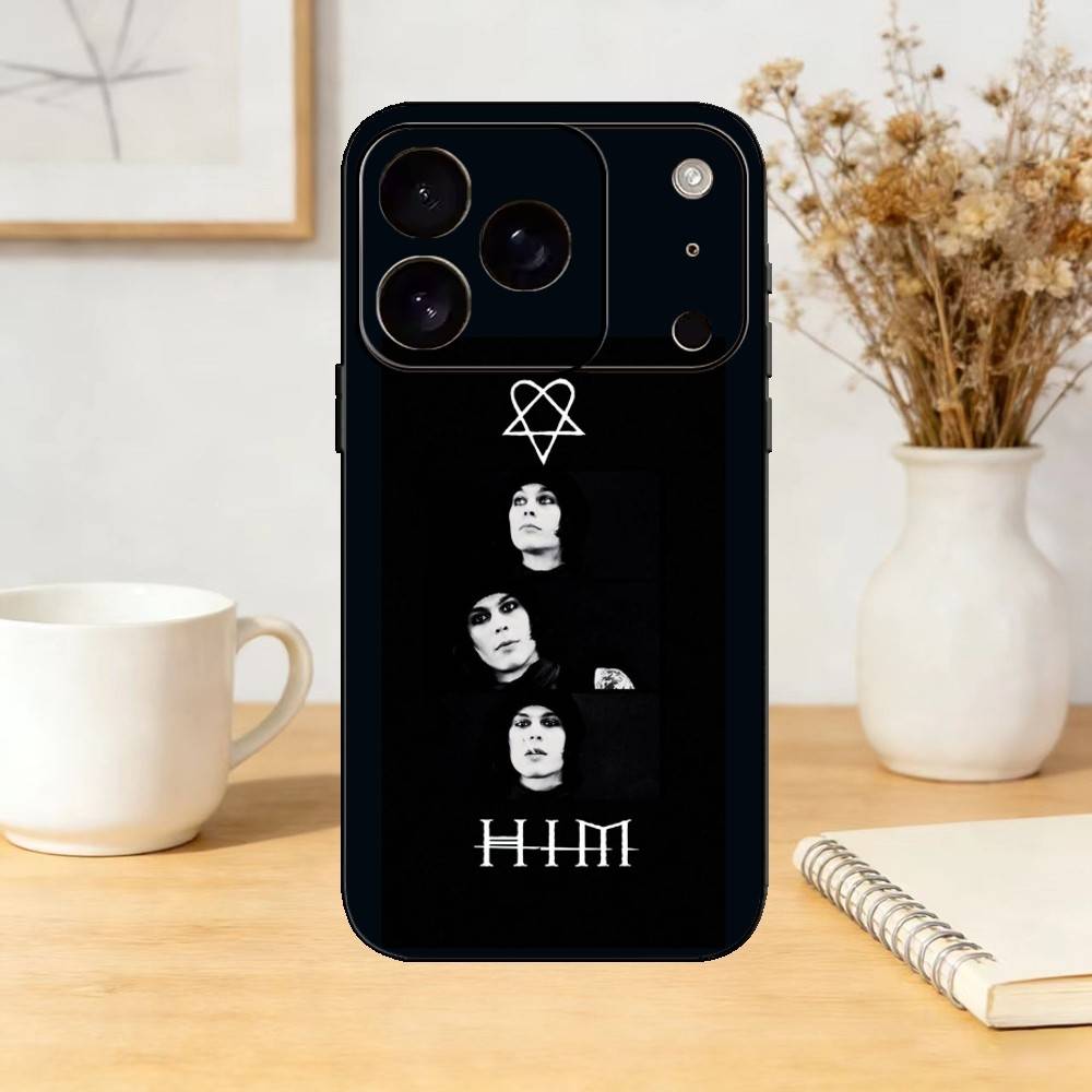 

ROCK Band H-HIM Phone Case For iPhone 17,16,15,14,13,12,11 Plus,Pro Max,SE4Soft Silicone Black Cover iPhone13PROMAX