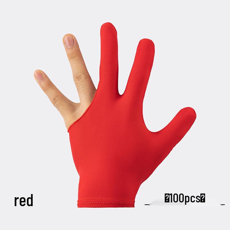 

Red Lycra 3-Finger Billiard Pool Glove