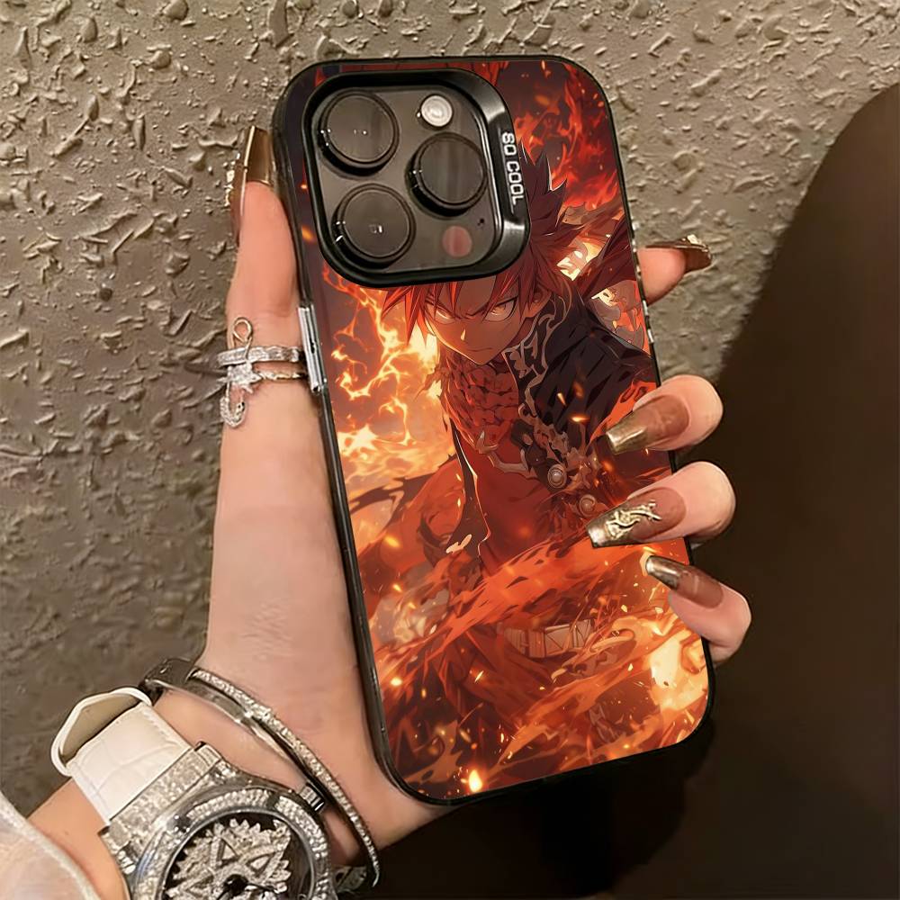 

Fairy Tail Natsu Dragon Slayer Phone Case For iPhone 17,16,15,14,13,12,11 Plus,Pro Max,XS,Colorful Silver Phone case Funda Cover iPhone12PROMAX