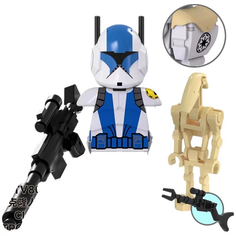 MOC Militärsoldaten Mini Anime Action-Figuren Waffen Roboter Mecha Bausteine Ziegel DIY Spielzeug für Kinder Geschenk