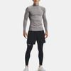 Under Armour Solid Color Mock Neck Fitted Long Sleeve T-Shirt Men Tops 1366072-020