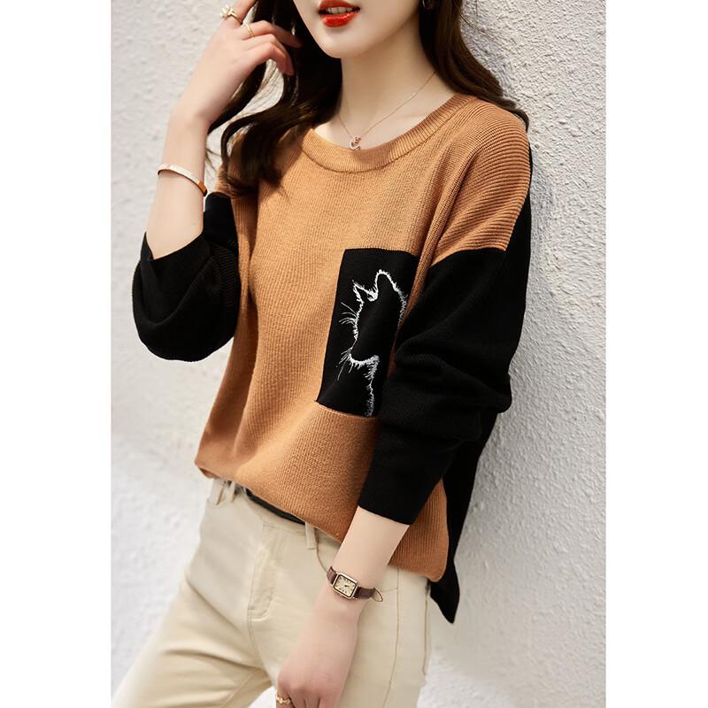

Firstview Women s Urban Casual Long-Sleeve Knit Sweater One Size
