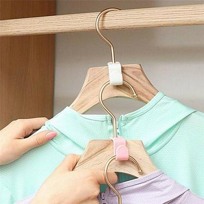 30pcs Storage Saving Hanger Durable Clip Space Cascading Closet Clothes Hanger Connector Hooks