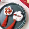 Tassel Children Red Bow Hairpin Cat Ears Hanfu Hair Sticks Chinese New Year Headwear  Children