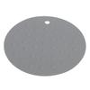 Round Shape Silicone Pad Kitchen AntiScald Insulation Dish Placemat for Kitchen Home(Dark Gray )