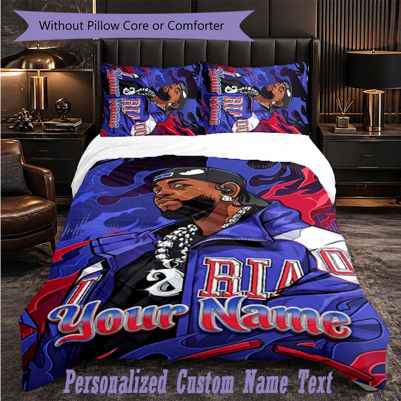 Personalized 3Pcs Bedding SetKendrick Lamar Custom Text Duvet Cover Pillowcase Set Bedroom Gift