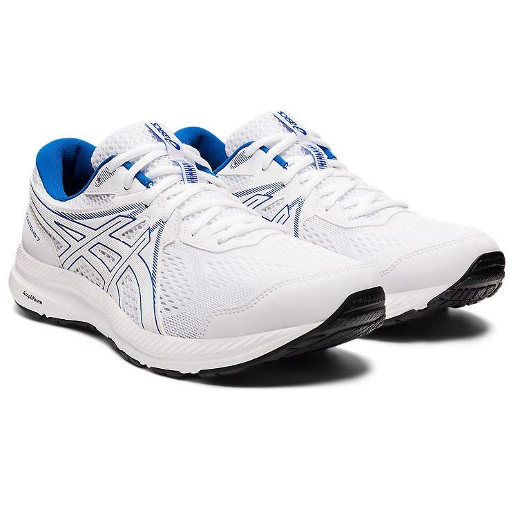 Asics Men's GEL-Contend 7 Running Shoes White Blue 1011B040-104