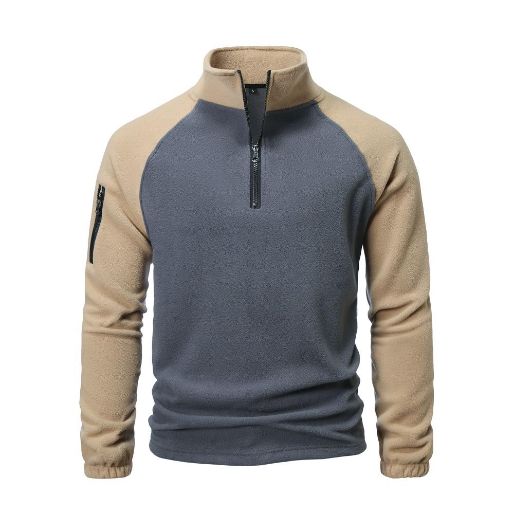 2026 Men's Fleece Winter Warm Stand Collar Zipper Coats Outdoor Sports Coats Pullover Men's Casual Outwear