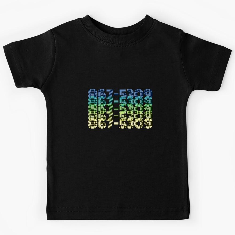 80s Music - 867-5309 - 1980s Famous Phone Number - Song Lyrics Kids T-Shirt 110