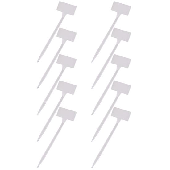 

10 шт./компл. многоцелевая водонепроницаемая бирка для садовых растений из полипропилена для двора и дома S белый