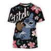 2024 Disney Anime Lilo Stitch 3d Print T Shirt Kid Tops Tee T-shirt Women Man Unisex Summer Short Sleeve Tshirts