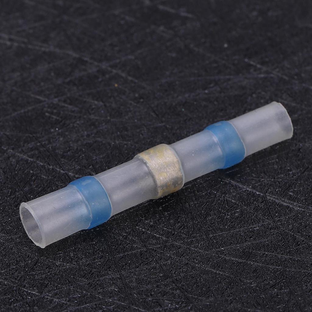 50Pcs Heat Shrink Tubes Solder Seal Wire Connector Kit Waterproof HotMelt Terminals(SST-S31 Blue )