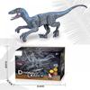 RC dinosaurus simulácia 2 4Ghz velociraptor inteligentné diaľkové ovládanie hračka dinosaura s LED svetlom 2022