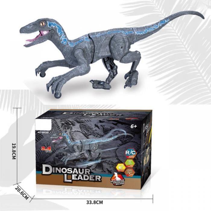RC dinosaurus simulácia 2 4Ghz velociraptor inteligentné diaľkové ovládanie hračka dinosaura s LED svetlom 2022