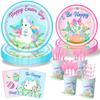 Creative Easter Party Decorations Cute Spiral Hanger Easter Theme Decor Balloon DIY Rabbit Egg Banner Scene Decoration