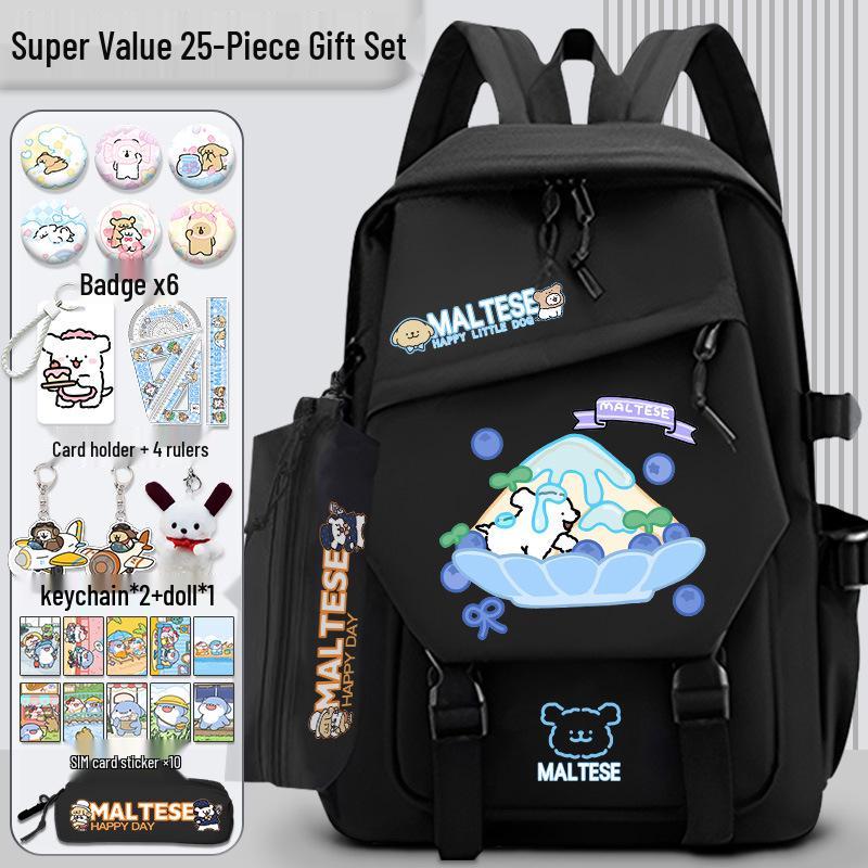 Lively Puppy Girls' Versatile School Backpack - Lightweight, Spacious & Perfect for Travel