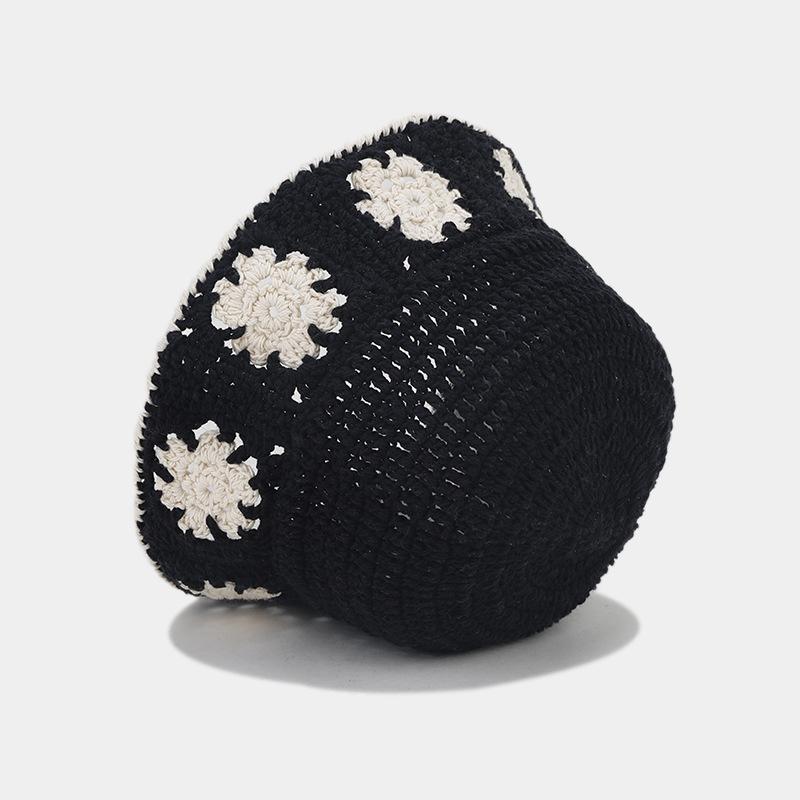 Hollow Floral Crochet Bucket Hat - Handmade Vacation Sun Hat Versatile & Artistic Design for Women Crochet Cap