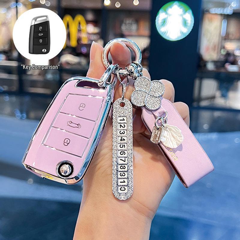 Volkswagen Passat Key Cover for 2017/18 Models - Dedicated SAIC Passat Car Key Shell with Buckle