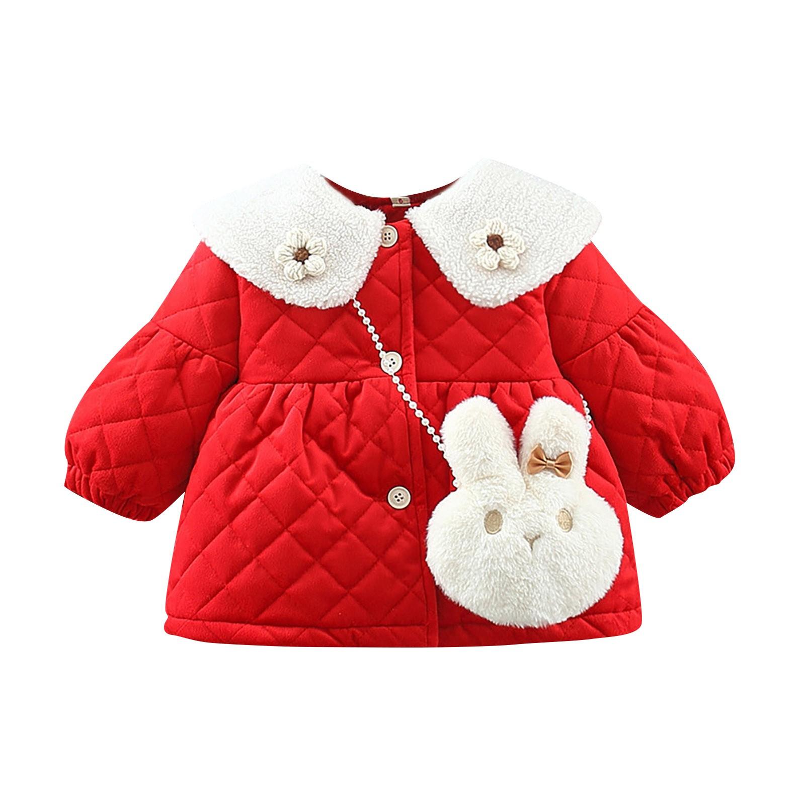 

Хлопковое стеганое пальто для девочек и бархатное зимнее детское пальто, утепленная детская одежда 80 красный
