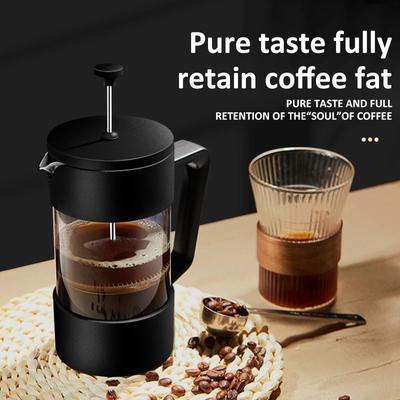 350ML/600ML/1000ML French Press Kahve Makinesi Isıya Dayanıklı Borosilikat Cam Kahve Demleme Makinesi Süt Köpüğü Köpürtücü Barista Çay Makinesi