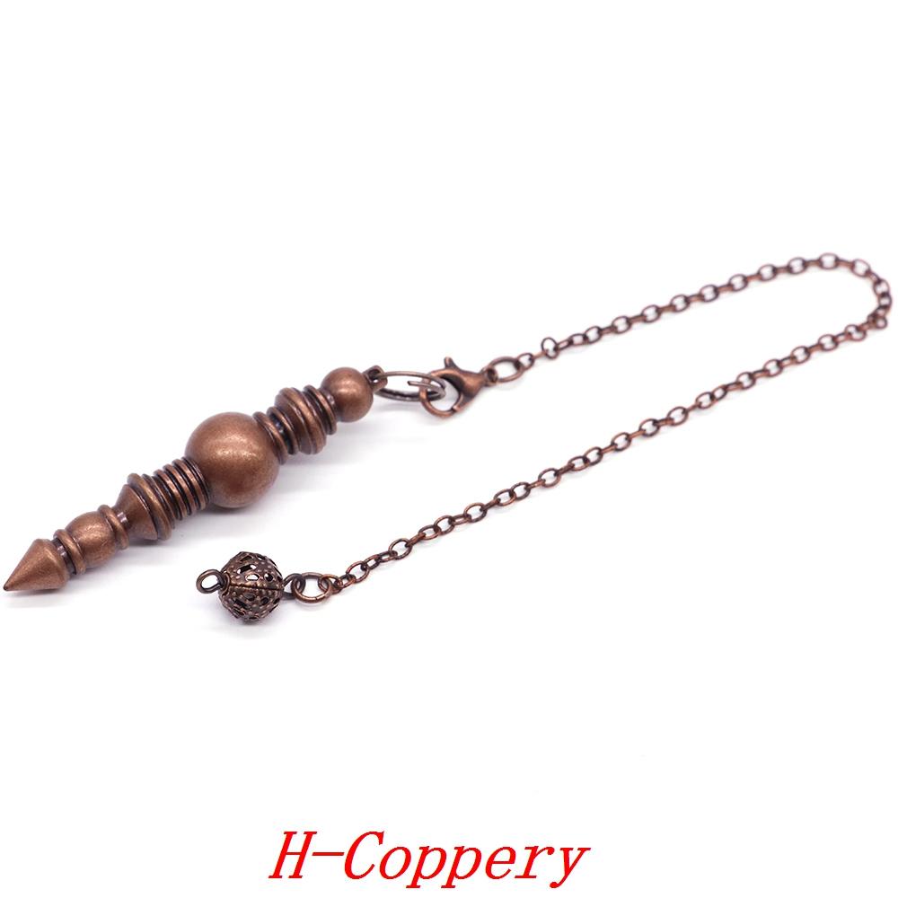 Metal Pendulum For Dowsing Divination Pendulos Spiral Cone Gold Color Copper Radiesthesia Pendulums Healing Pendule