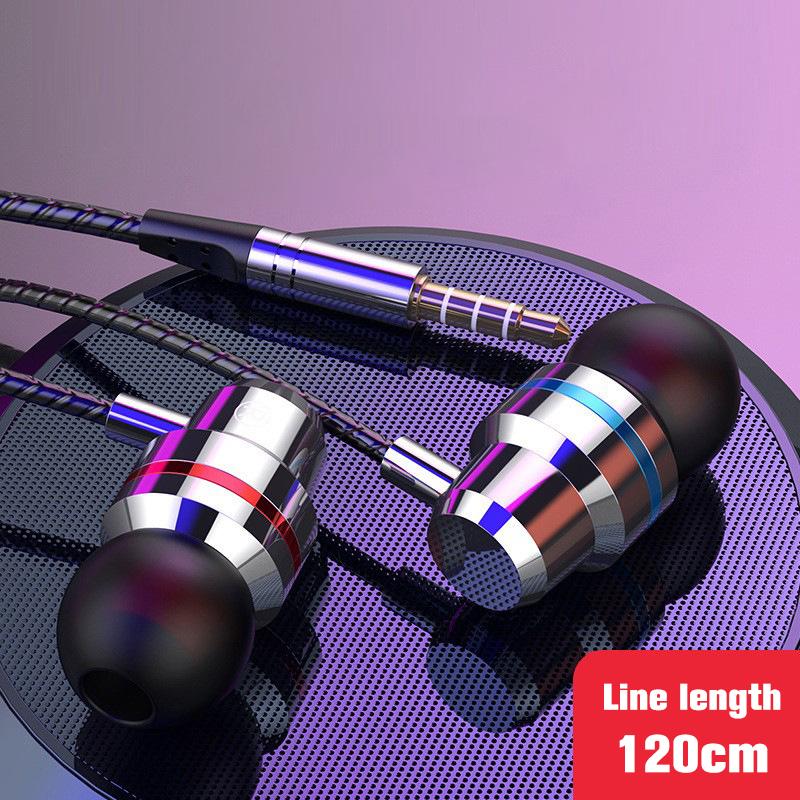 Universal 3.5Mm Wired Headphones In-Ear Stereo Earphones Headset With Microphone