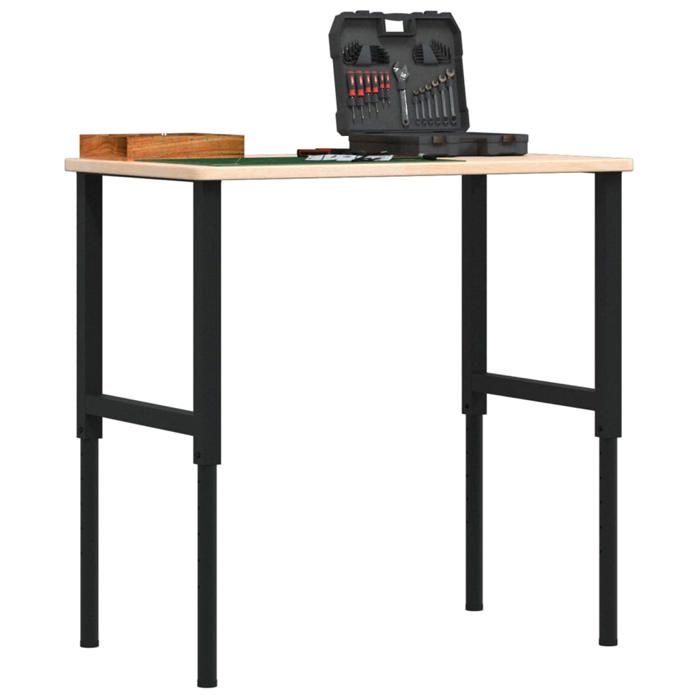 VidaXL Workbench 100x60x(71,5-98) Cm Solid Oak Rectangular, Work Table, Workstation, Work Table 3309678