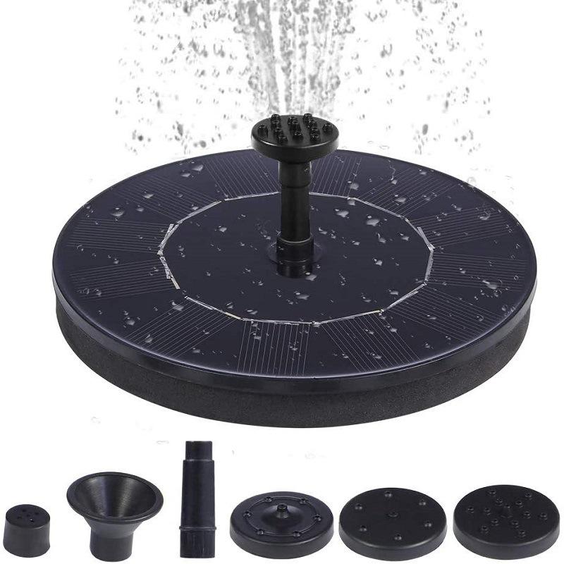 

Автоматический фонтан на солнечной батарее, для купальни для синих птиц для садов, прудов, аквариумов и улицы для непрерывного потока воды, купания птиц 16cm чёрный