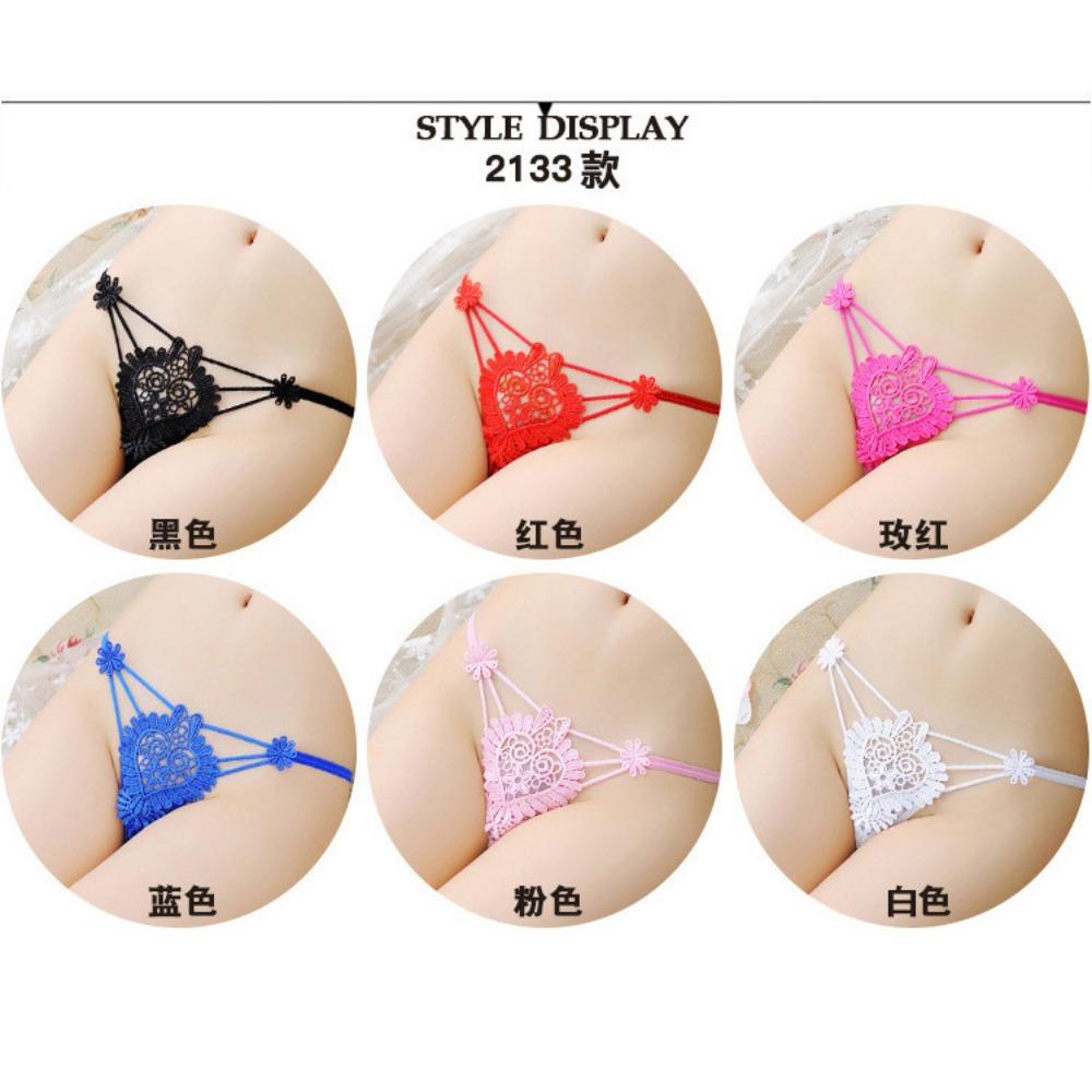 [Free Shipping] 4 Packs, Sexy Underwear Women's Transparent Temptation Low Waist Thin Breathable Hot Embroidered Thong T-pants