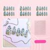 30pcs Leopard Print Cat Eye Almond Manicure Tips - Exquisite, Versatile, Wearable Nails In Stock