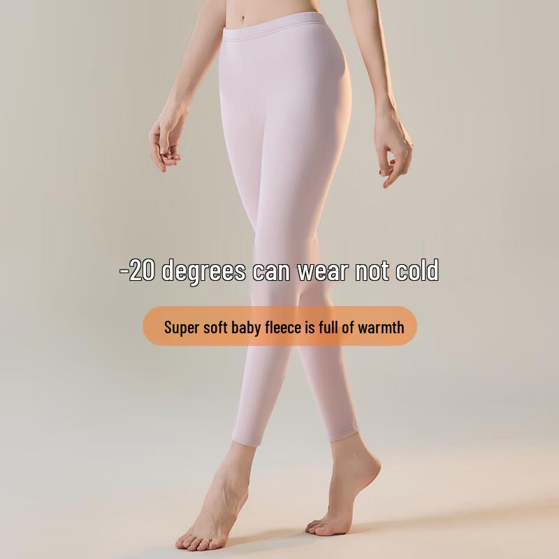 GUJIN Women's Pink Super Soft Fleece Lined Thermal Leggings