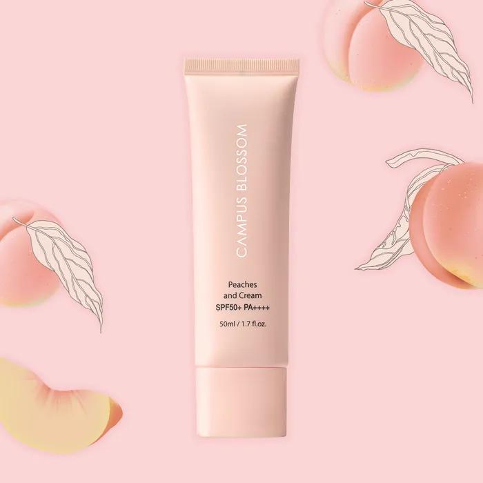 Weaponless Sunscreen 4-function Tone-up Sunscreen Moisturizing and Glossy Non-irritating Sunscreen Peach-colored Skin