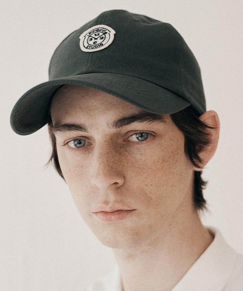 FFEFF STUDIO Washed Cotton Wappen Ball Cap (Dark Green)