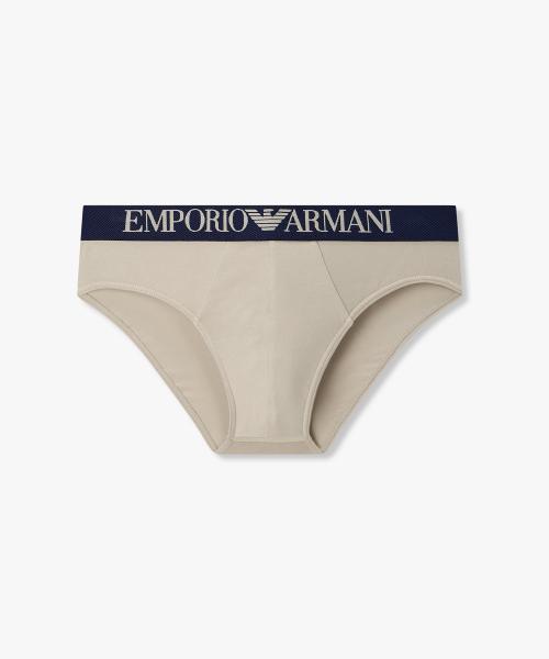 

[Emporio Armani Underwear] Men s Textured Banding Cotton Brief 0816111151 [Shipped from Korea] 100% Authentic Beige - XL