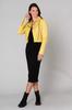 Stylish Womens Yellow Leather Jacket Real Lambskin Handmade Biker Motorcycle