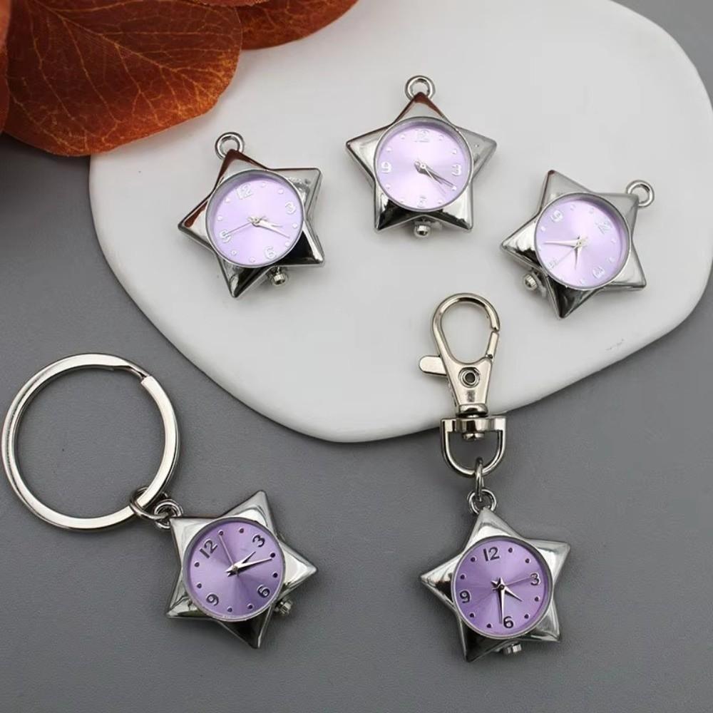 Star Design Pocket Watch Pendant Retro Style Pocket Watch Gift Keychain Ornaments Gift Giving