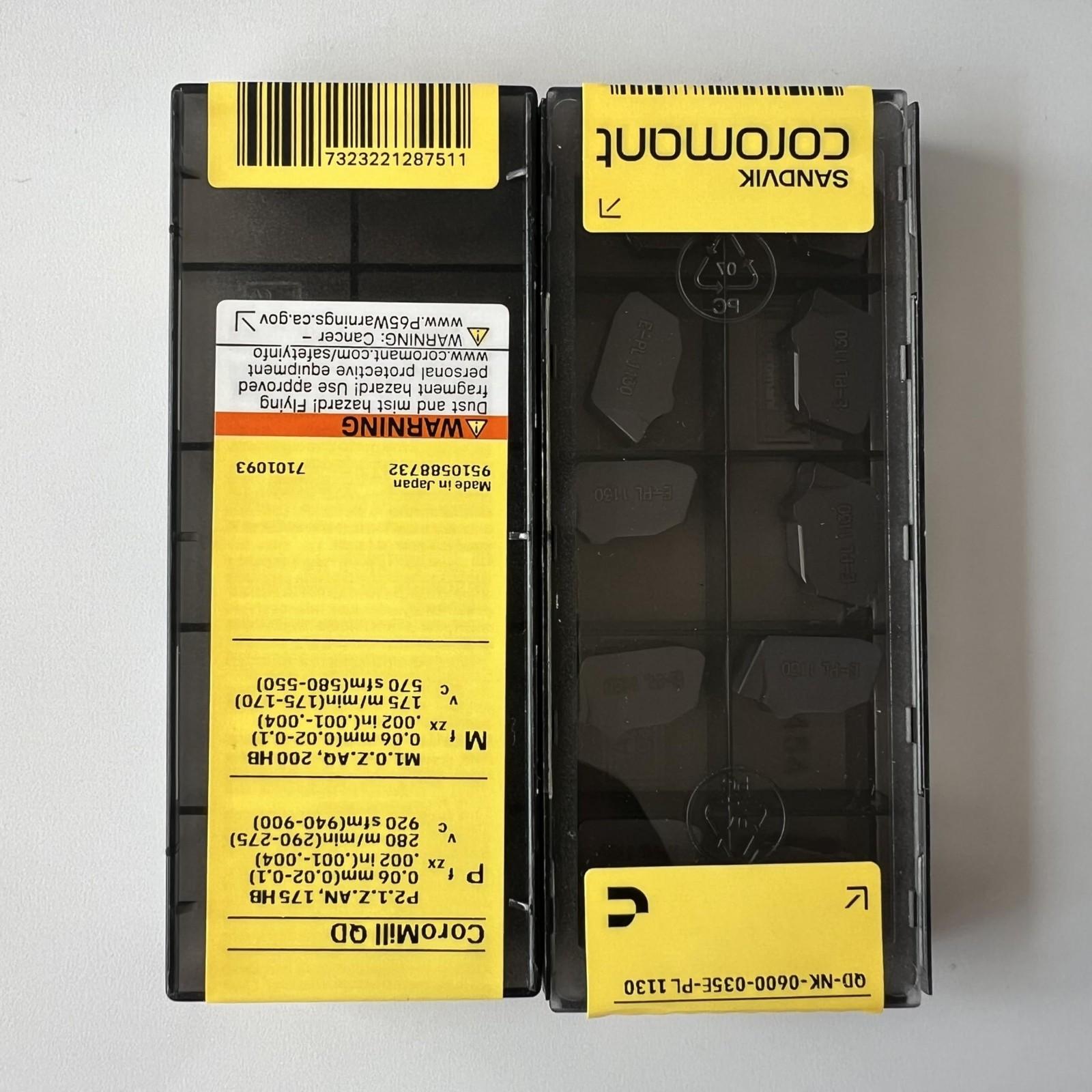 

SANDVIK / QD-NK-0600-035E-PL 1130 / Original Swedish hard alloy blade 10 Pcs