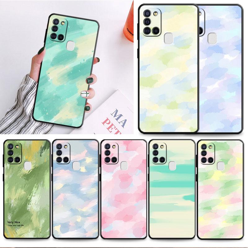 Husă moale neagră pentru telefon pentru Samsung Galaxy A40 A50 A10 A70 A02s A03s A04s A10s A03 Core A04 A20e A02 A01 Husa de desene animate