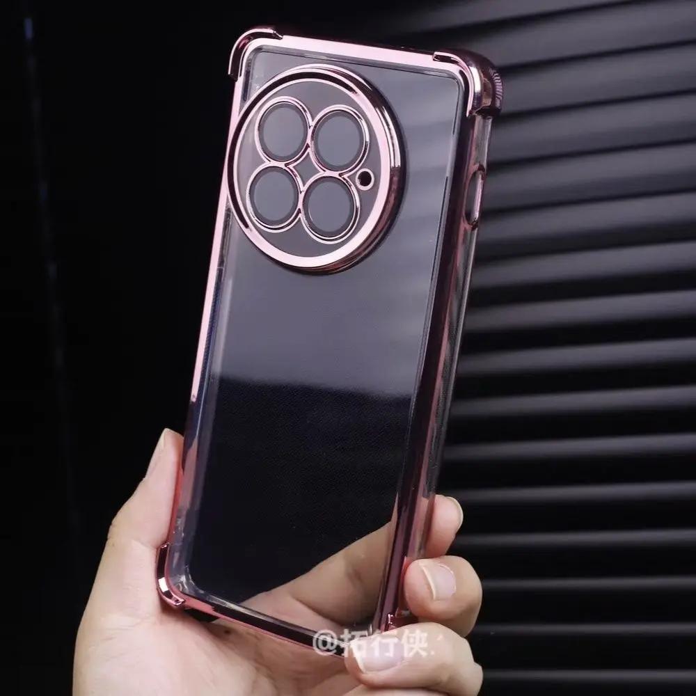 Case For OnePlus 13 13R 12 12R 11 Ace 5 3 Pro Luxury Electroplating Transparent Four Corners Shockproof Back Cover For OnePlus13