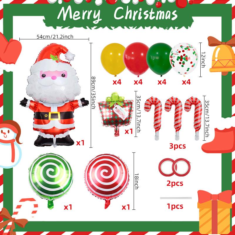 Christmas Balloons Santa Claus Snowman Happy New Year Christmas Party Decorations Globo Kids Gifts Toys Xmas Birthday Party Decorations