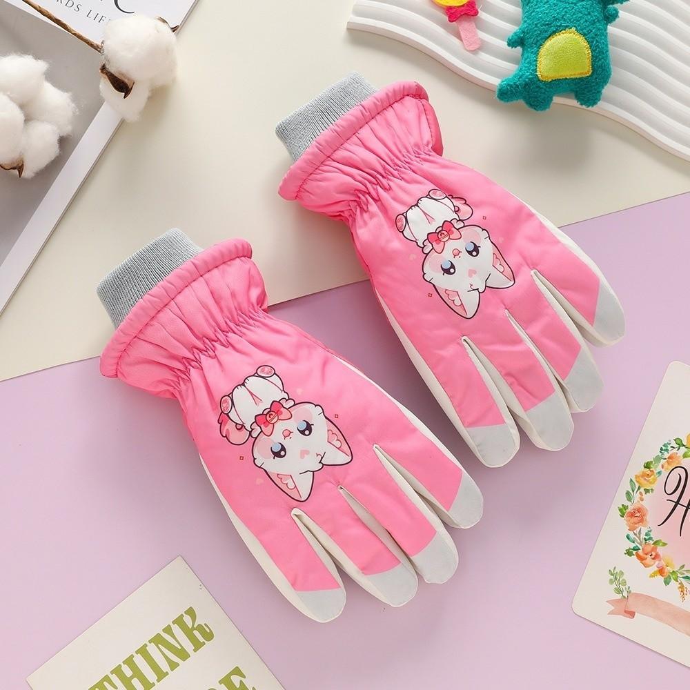 Plush Cycling Mittens Cute Bear Winter Gloves New Ski Gloves  for Outdoor Cycling Skiing