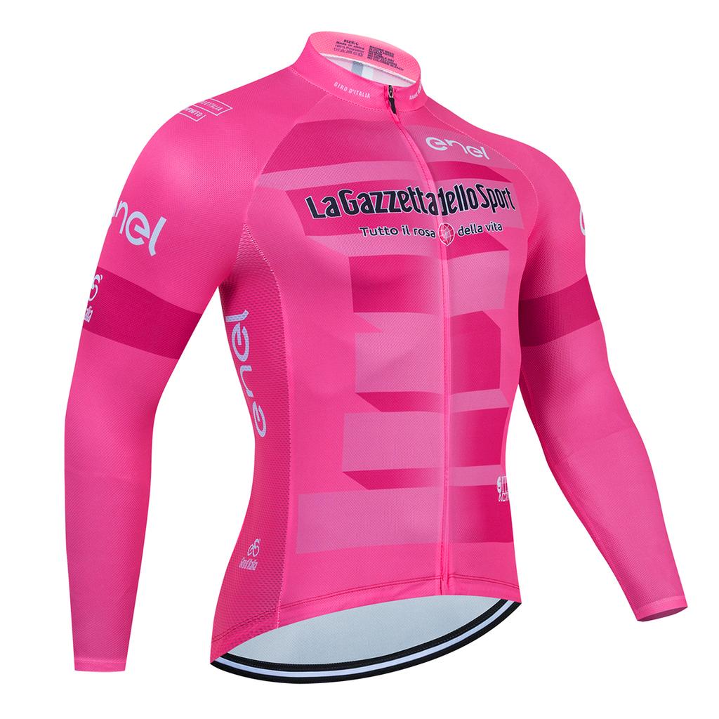 Mens Cycling Long Sleeve Top Slim Fit Breathable Lightweight Mountain Road Bike Jersey Outdoor Riding Sports Wear