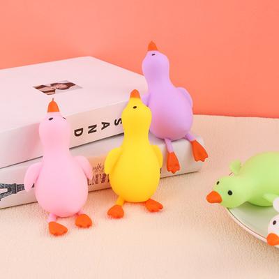 Mini Duck Squeeze Toy Lying Duck Anxiety Relief Sensory Toy Slow Rising Animal Stress Ball School Office Desk Fidget Toy