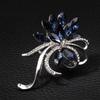 Modne Broszki Kryształowe z Cyrkoniami w Kształcie Kwiatów dla Kobiet Akcesoria do Ubrań Płaszczy Prezenty