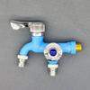 Robinet de apă cu dublă ieșire cu control dublu, interfață universală de 1/2 inch, robinet din plastic, acasă, baie, furtun, conector rapid pentru irigare