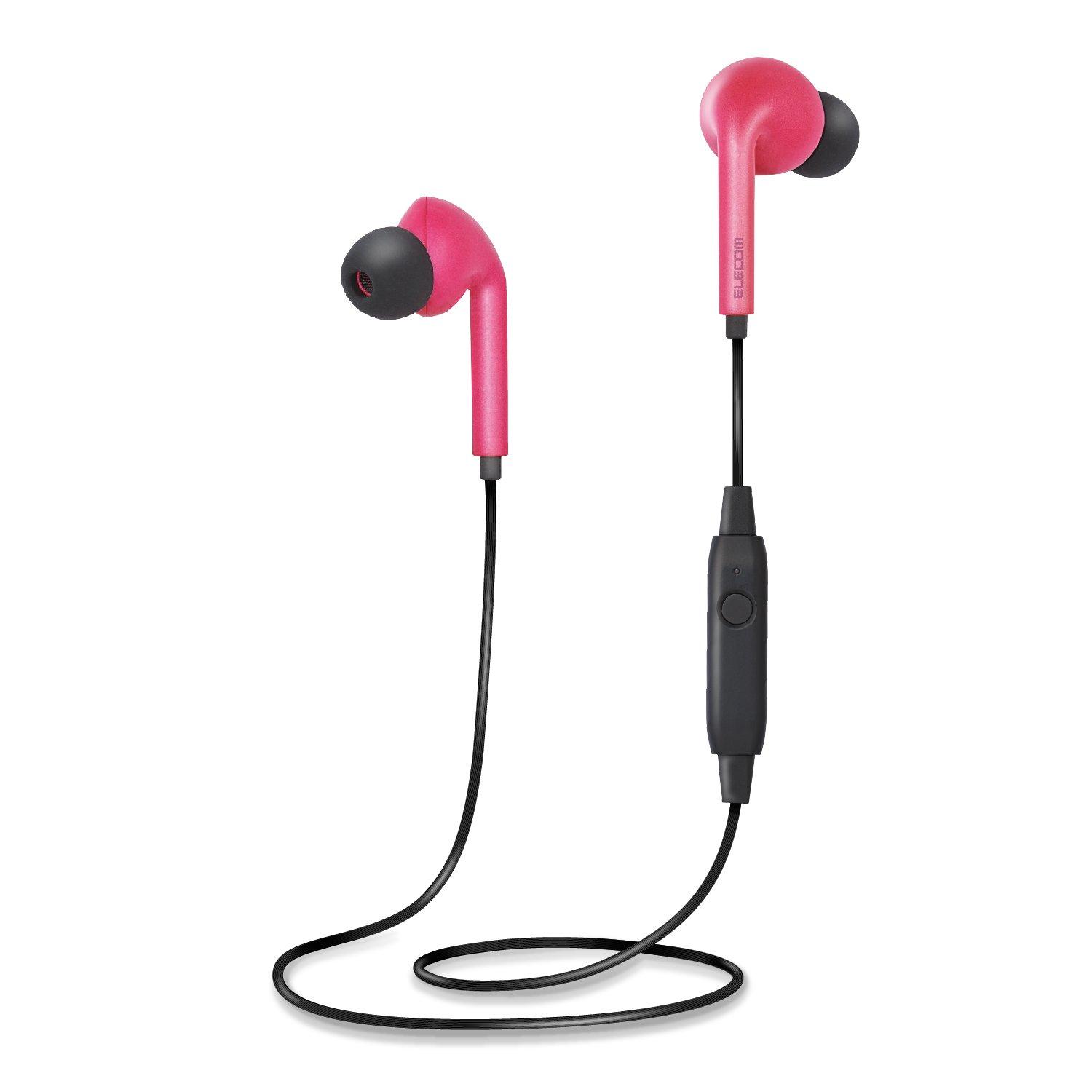 

ELECOM Bluetooth Bluetooth Earphones Wireless [Easy operation with 1 button] PINKPINKPINK Series Vivid Pink LBT-HPCP31MPXP1