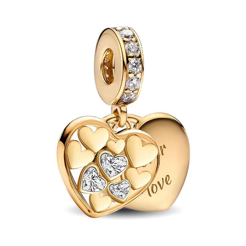 Copper Love Heart Firefly Golden Series Charms Fit Diy Making Bracelet Necklace Gift High Quality Fine Jewelry