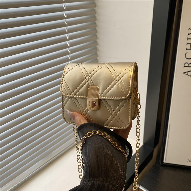 Premium mini square bag summer new diamond chain exquisite fashion versatile shoulder messenger bag women
