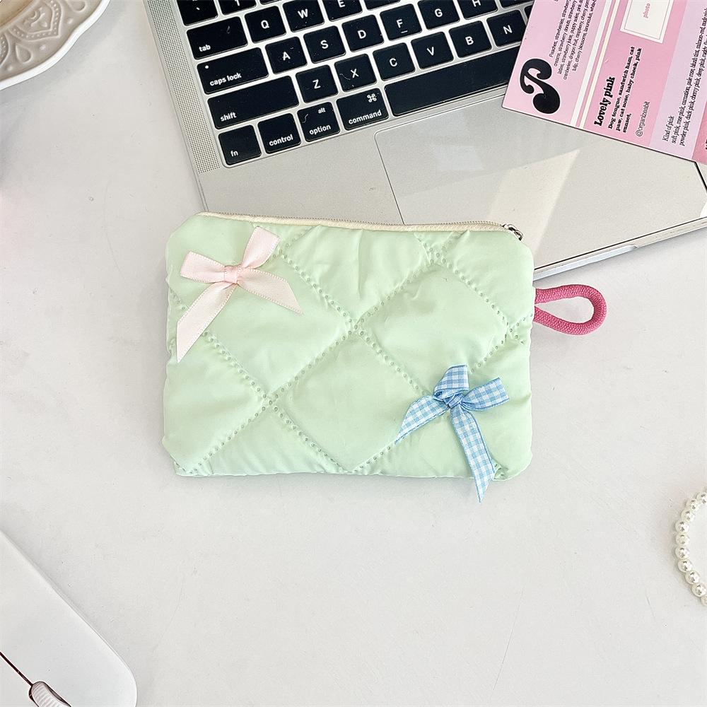 Neuer Perlglanz Schleifen Lippenstift und Kosmetiktasche - Tragbare Aufbewahrungstasche